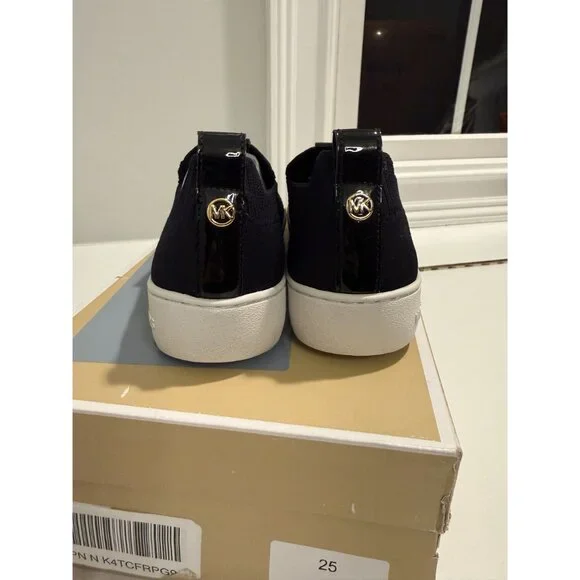 NWB Michael Kors Juno Stretch Knit Slip On Sneaker Black Size Womens 8 $109 [jb] - Picture 9 of 13